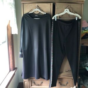 Sporty shirt and matching pants set